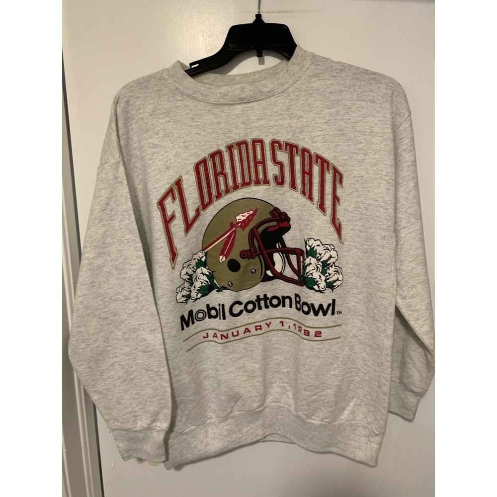 Gray Mobil Cotton Bowl Crewneck Sweatshirt